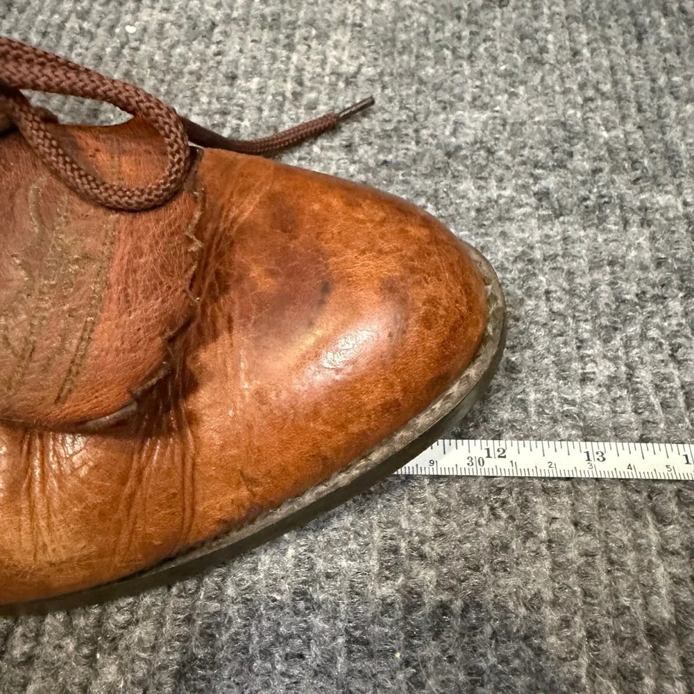 Ariat Heritage Lacer Boots Men 10D Brown Leather Kiltie Western Rodeo Workwear